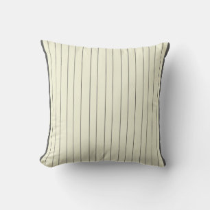 Schwarz-Beige-Muster für vertikale Streifen Kissen