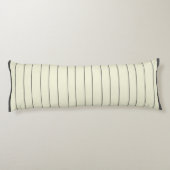 Schwarz-Beige-Muster für vertikale Streifen Seitenschläferkissen (Rückseite)