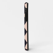 Schwarz-Beige Raute Diamantstrichmuster Case-Mate iPhone Hülle (Hinten/Links)