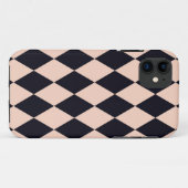 Schwarz-Beige Raute Diamantstrichmuster Case-Mate iPhone Hülle (Rückseite (Horizontal))