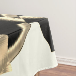 Schwarz-Beige-Schrott, zerstörte Bänder auf klarem Tischdecke