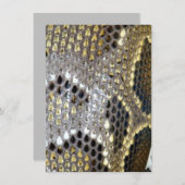 Schwarz-Beige-Tiermuster Schlangendruck Dankeskarte (Vorne/Hinten)