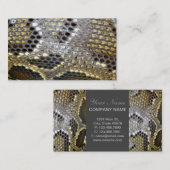 Schwarz-Beige-Tiermuster Schlangendruck Visitenkarte (Vorne/Hinten)