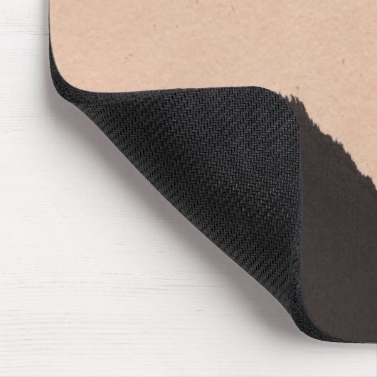 Schwarz & Beige Torn Edges Mousepad (Ecke)