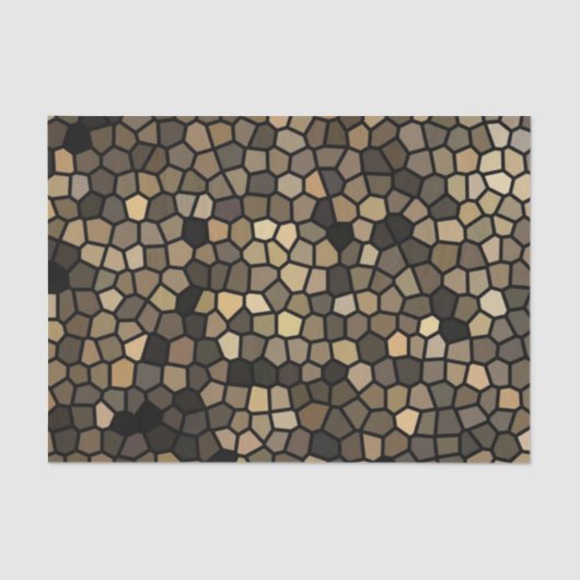 Schwarz-, Beige- und Braunmosaike Seidenpapier (Vorderseite)