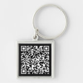 Schwarz | Benutzerdefinierter QR-Code Scannbarer S Schlüsselanhänger (Vorne)