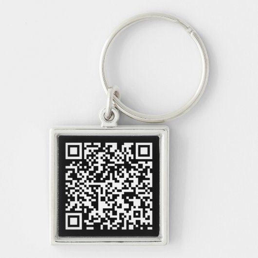 Schwarz | Benutzerdefinierter QR-Code Scannbarer S Schlüsselanhänger (Vorne)
