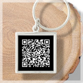 Schwarz | Benutzerdefinierter QR-Code Scannbarer S Schlüsselanhänger
