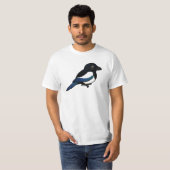 Schwarz-berechnete Elster T-Shirt (Vorne ganz)