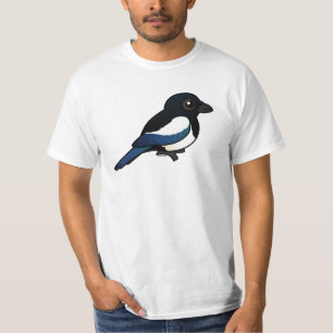Schwarz-berechnete Elster T-Shirt