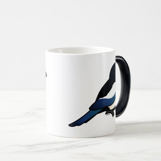 Schwarz-berechnete Elster Verwandlungstasse (VorderseiteRechts)