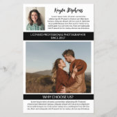 Schwarz-Beruflich-Fotograf Ihr Logo Flyer (Hinten)