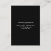 Schwarz Beruflich Moderne Elegante Minimalistisch Visitenkarte (Rückseite)