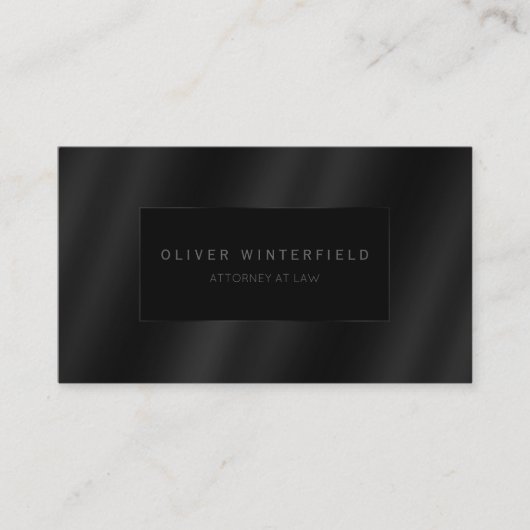 Schwarz beruflicher moderner Anwalt Visitenkarte (Vorderseite)