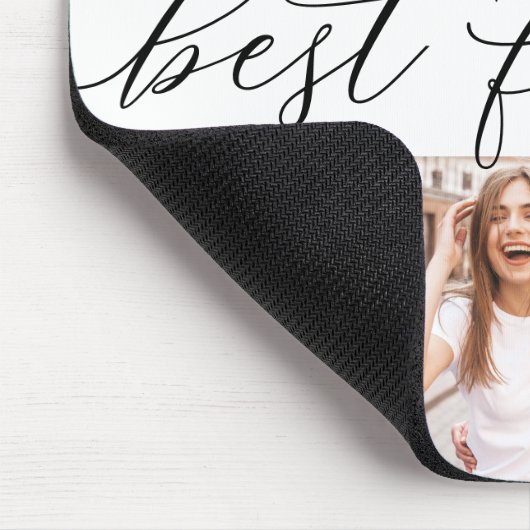 Schwarz | Best Friends Foto Collage Mouse Pad Mousepad (Ecke)