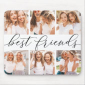 Schwarz | Best Friends Foto Collage Mouse Pad Mousepad (Vorne)