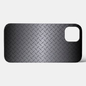 Schwarz bis Grau Diamondplate Stahl Hintergrundkun Case-Mate iPhone Hülle (Rückseite (Horizontal))