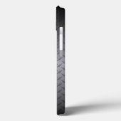 Schwarz bis Grau Diamondplate Stahl Hintergrundkun Case-Mate iPhone Hülle (Rückseite / Links)