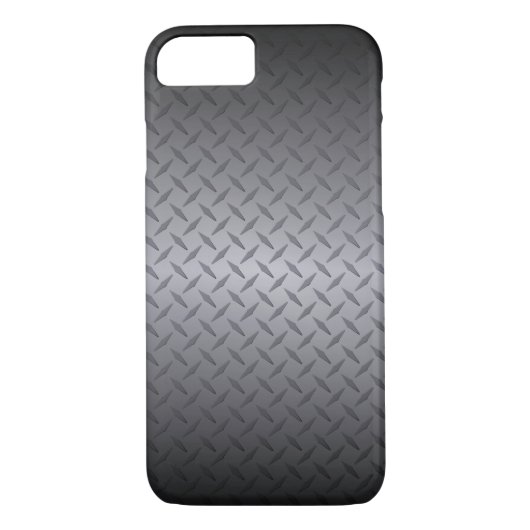 Schwarz bis Grau Diamondplate Stahl Hintergrundkun Case-Mate iPhone Hülle (Rückseite)