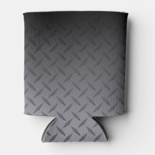 Schwarz bis Grau Diamondplate Steel Look Art Dosenkühler