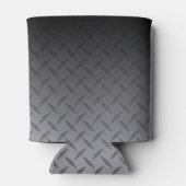 Schwarz bis Grau Diamondplate Steel Look Art Dosenkühler (Rückseite)