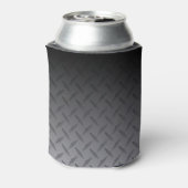 Schwarz bis Grau Diamondplate Steel Look Art Dosenkühler (Kanne Rückseite)