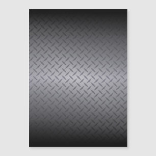 Schwarz bis Grau Diamondplate Steel Look Art Magnetkarte