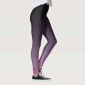 Schwarz bis Lilac Lila Ombre Gradient Feinheit Leggings (Rechts)