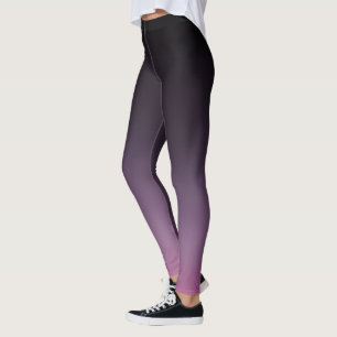 Schwarz bis Lilac Lila Ombre Gradient Feinheit Leggings