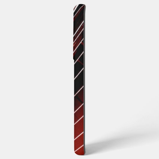 Schwarz bis Rot mit weißen Linien Samsung Galaxy Hülle (Rückseite (Horizontal))