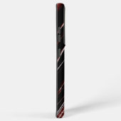 Schwarz bis Rot mit weißen Linien Samsung Galaxy Hülle (Rechte Seite)