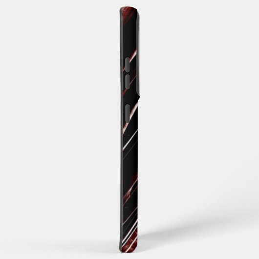 Schwarz bis Rot mit weißen Linien Samsung Galaxy Hülle (Rechte Seite)