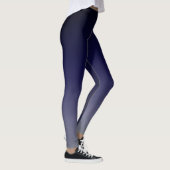 Schwarz bis Tief Lila Ombre-Farbbreite Leggings (Rechts)