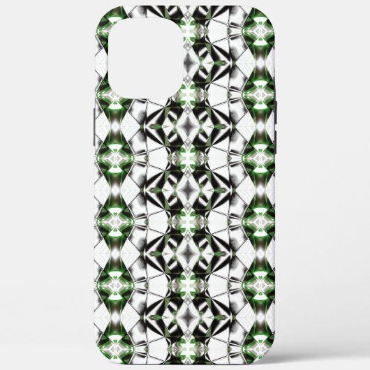 Schwarz bis Weiß mit Grün, wiederholt virtuelle Li Case-Mate iPhone Hülle (Rückseite)