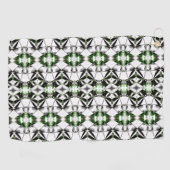 Schwarz bis Weiß mit Grün, wiederholt virtuelle Li Golfhandtuch (Horizontal)