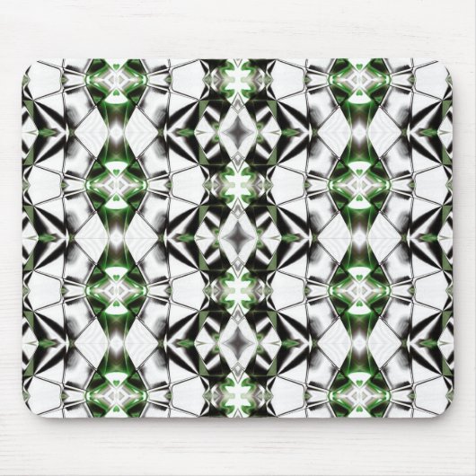 Schwarz bis Weiß mit Grün, wiederholt virtuelle Li Mousepad (Vorne)