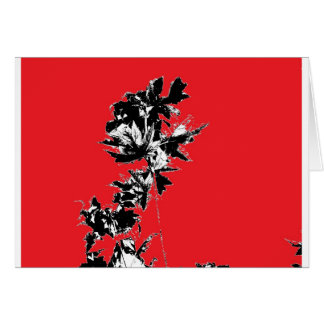 Schwarz-Blätter auf rotem Hintergrund