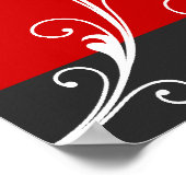 Schwarz-Blätter-Blätter, Foto für Hochzeiten Poster (Ecke)