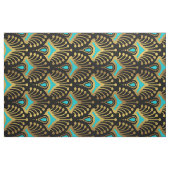 Schwarz-Blau-Art-Deco-Muster Stoff (Fat Quarter (45,7 x 55,9 cm))