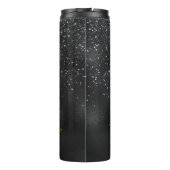 Schwarz & Blau Band Sie nie wissen, wie stark Thermosbecher (Rückseite)