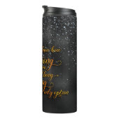 Schwarz & Blau Band Sie nie wissen, wie stark Thermosbecher (Nach rechts gedreht)