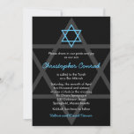 Schwarz-Blau-Bar Mitzvah Einladung<br><div class="desc">Einfache Schwarz-Blau-Star von David Bar Mitzvah Einladung. Die Bar Mitzvah-Einladung ist in Schwarz, Aqua Blau und Weiß gehalten. Klassische Farben, maskulin, elegant und stilvoll. Obwohl dies Einladung ist derzeit für eine Bar Mitzvah angepasst, könnte es für eine Vielzahl von besonderen Anlässen, wie zum Beispiel eine Geburtstagsparty.. es liegt an Ihnen....</div>