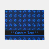Schwarz/Blau-Biogefährdung-Symbol Doormat mit Text Fußmatte (Vorderseite)