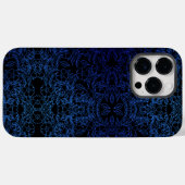 Schwarz-Blau-Blume-Muster einzigartig ästhetisch Case-Mate iPhone Hülle (Rückseite (Horizontal))
