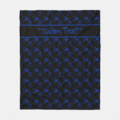 Schwarz/Blau-Cartoon-Skulpturen mit benutzerdefini Fleecedecke (Vorderseite)