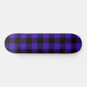 Schwarz-Blau-Checked-Skateboard Skateboard (Horizontal)