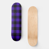 Schwarz-Blau-Checked-Skateboard Skateboard (Vorderseite)