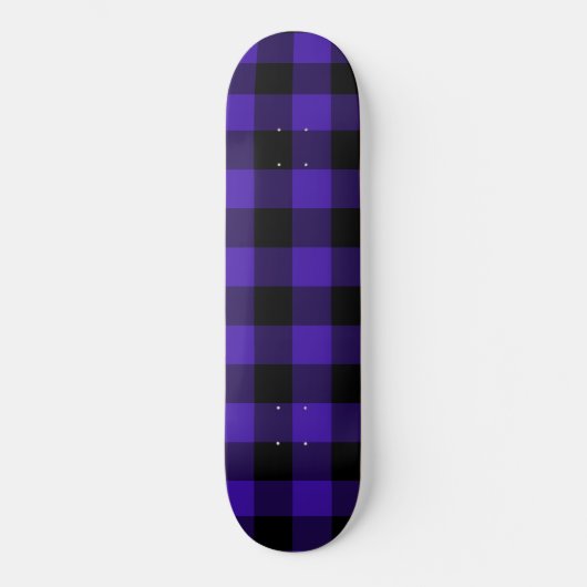 Schwarz-Blau-Checked-Skateboard Skateboard (Vorderseite)
