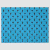 Schwarz-Blau-Deko-Musterpapier Seidenpapier (Vorderseite)