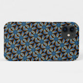 Schwarz-Blau-Diagonale Case-Mate iPhone Hülle (Rückseite (Horizontal))